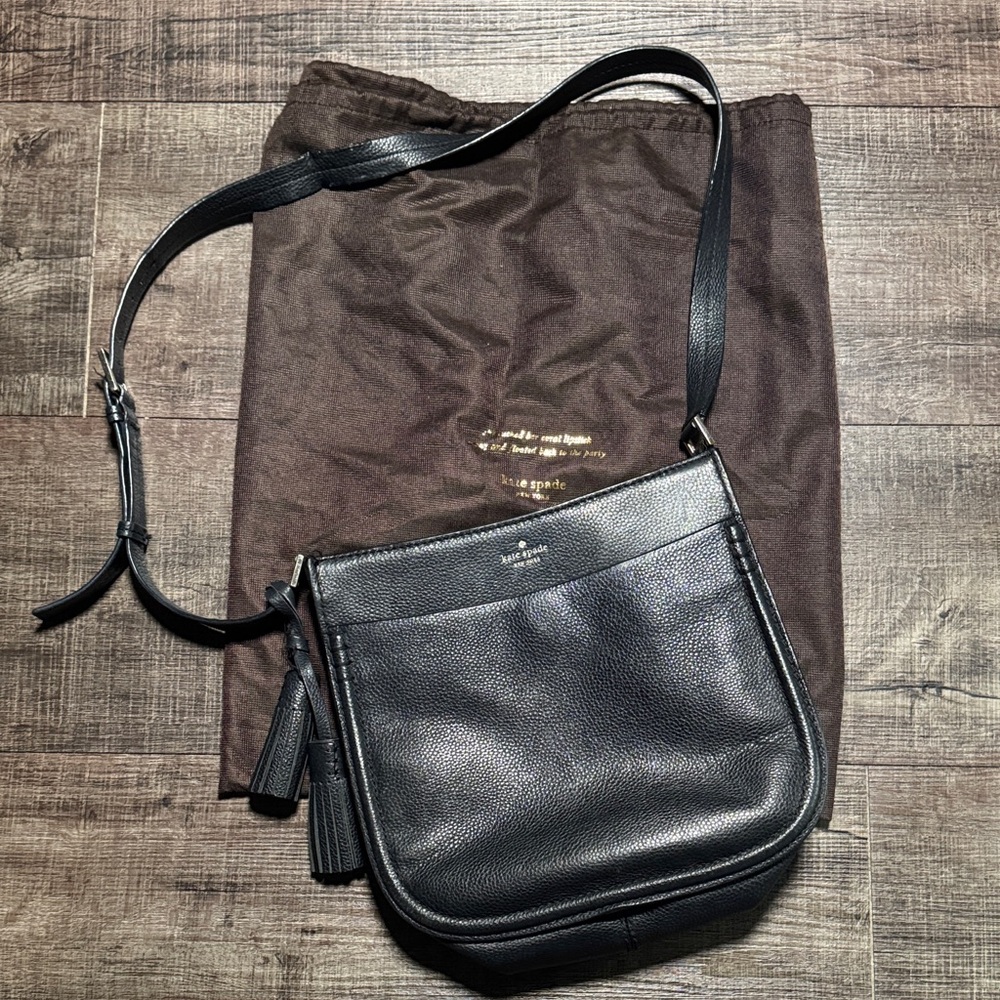 Kate Spade Orchard Street Hemsley bag in black pebbled leather